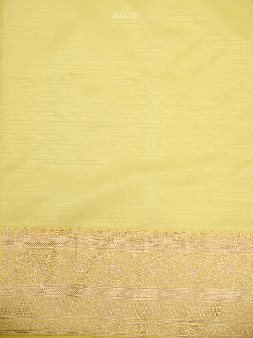Light Yellow Booti Katan Silk Handloom Banarasi Saree - Sacred Weaves