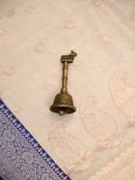 Beige Booti Organza Tissue Silk Handloom Banarasi Saree - Sacred Weaves