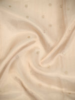 Beige Booti Organza Tissue Silk Handloom Banarasi Saree - Sacred Weaves