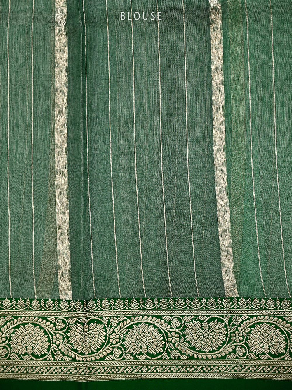 Beige Booti Organza Tissue Silk Handloom Banarasi Saree - Sacred Weaves