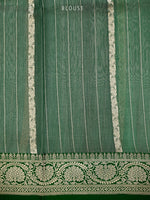 Beige Booti Organza Tissue Silk Handloom Banarasi Saree - Sacred Weaves