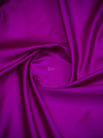 Dark Magenta Plain Satin Silk Handloom Banarasi Saree - Sacred Weaves