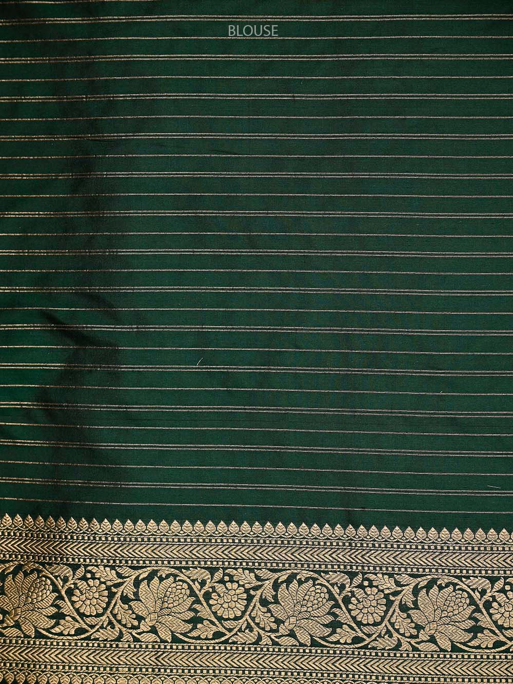 Bottle Green Booti Katan Silk Uppada Handloom Banarasi Saree - Sacred Weaves