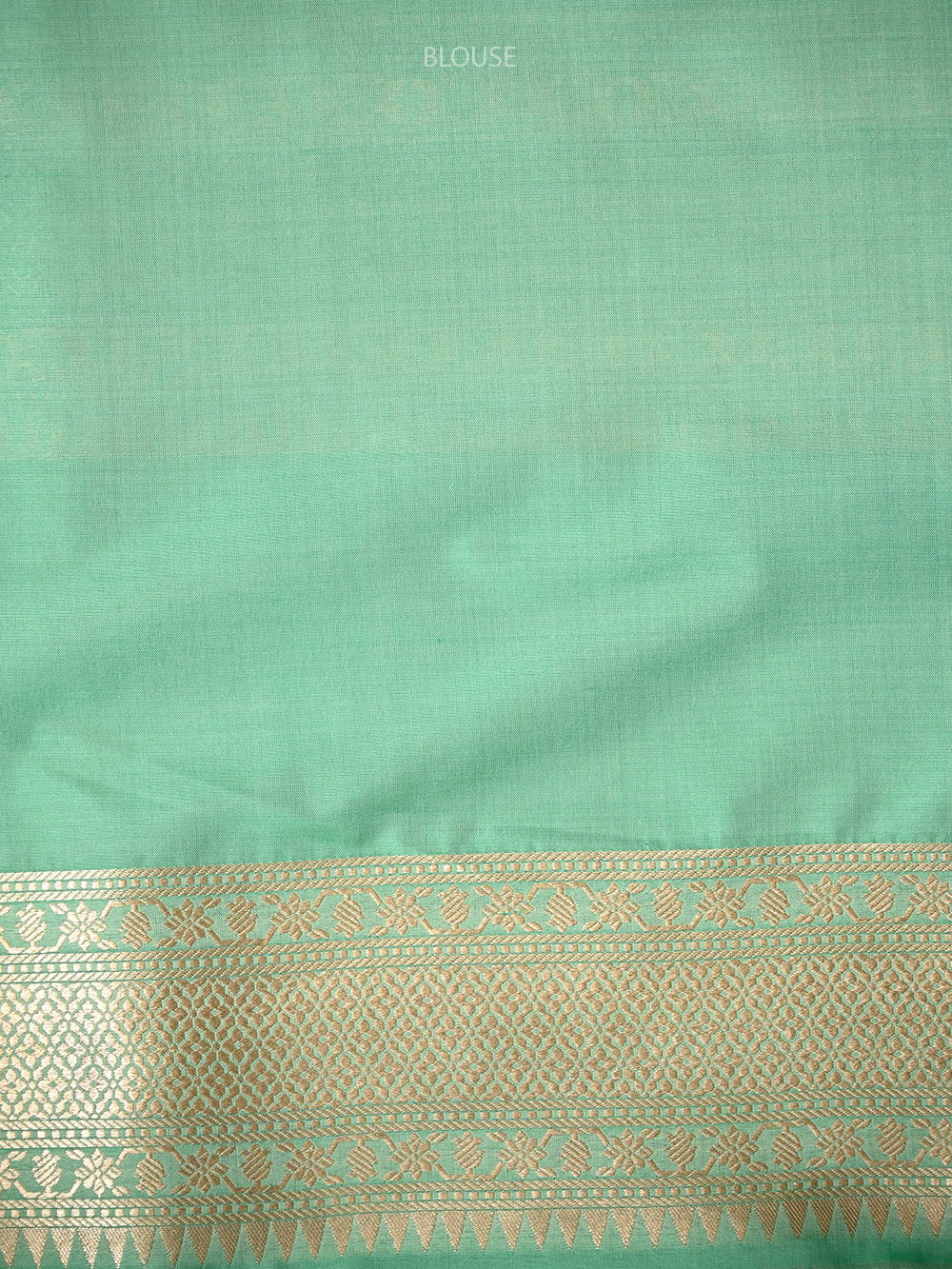 Mint Green Rangkat Katan Silk Handloom Banarasi Saree - Sacred Weaves