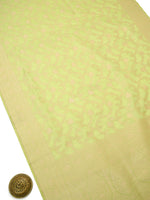 Pista Green Jaal Katan Silk Uppada Handloom Banarasi Saree - Sacred Weaves