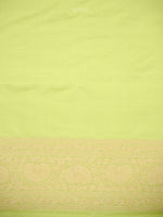 Pista Green Jaal Katan Silk Uppada Handloom Banarasi Saree - Sacred Weaves
