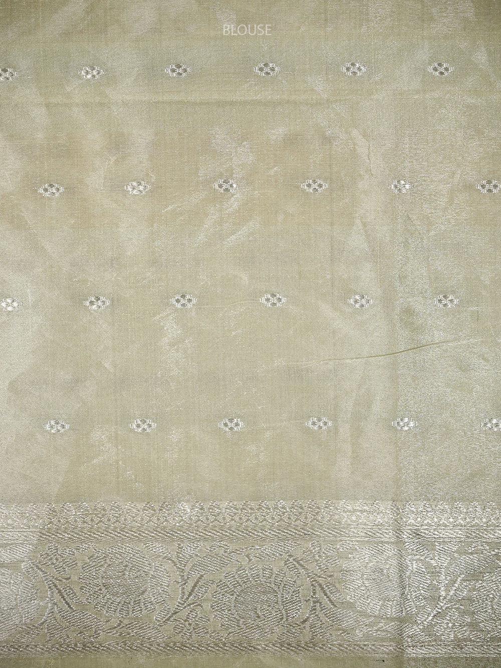 Cream Silk Brocade Handloom Banarasi Saree - Sacred Weaves