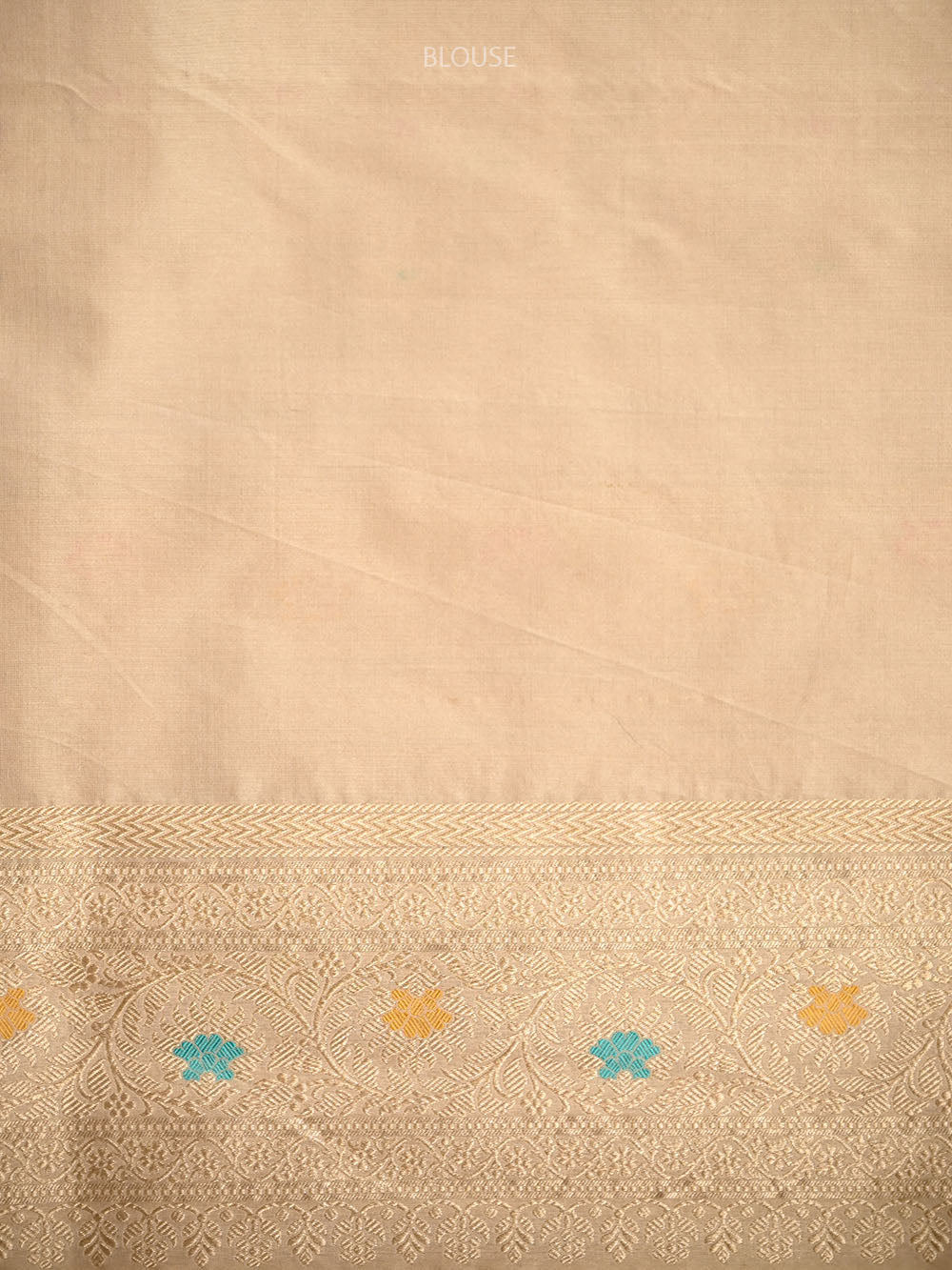 Cream Rangkat Katan Silk Handloom Banarasi Saree - Sacred Weaves