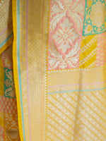 Yellow Rangkat Katan Silk Handloom Banarasi Saree - Sacred Weaves
