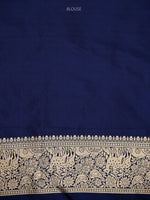 Navy Blue Meenakari Katan Silk Handloom Banarasi Saree