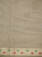 Cream Jaal Organza Handloom Banarasi Saree