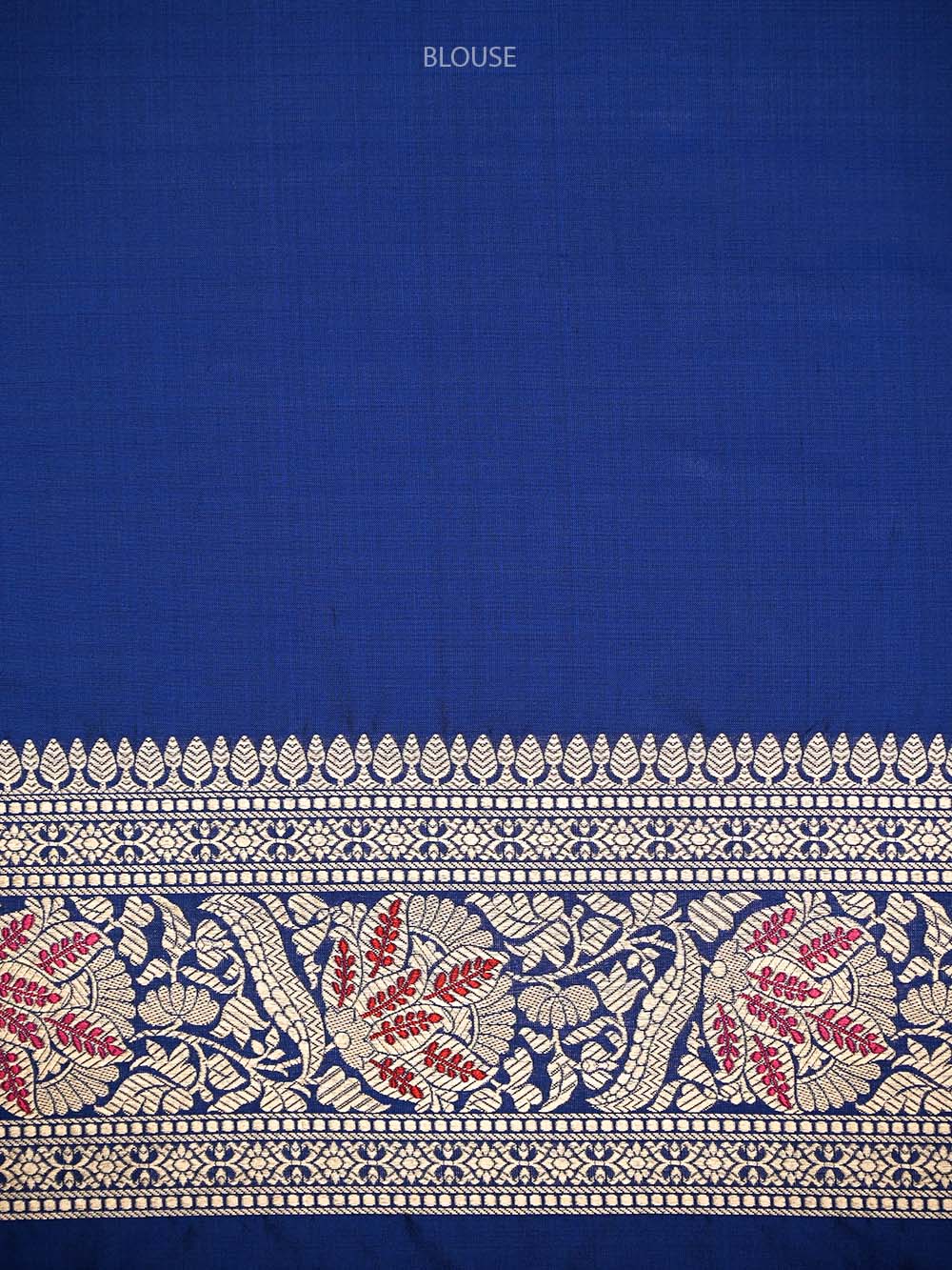 Blue Meenakari Jaal Uppada Katan Silk Handloom Banarasi Saree - Sacred Weaves