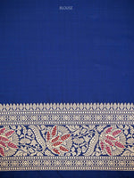 Blue Meenakari Jaal Uppada Katan Silk Handloom Banarasi Saree - Sacred Weaves