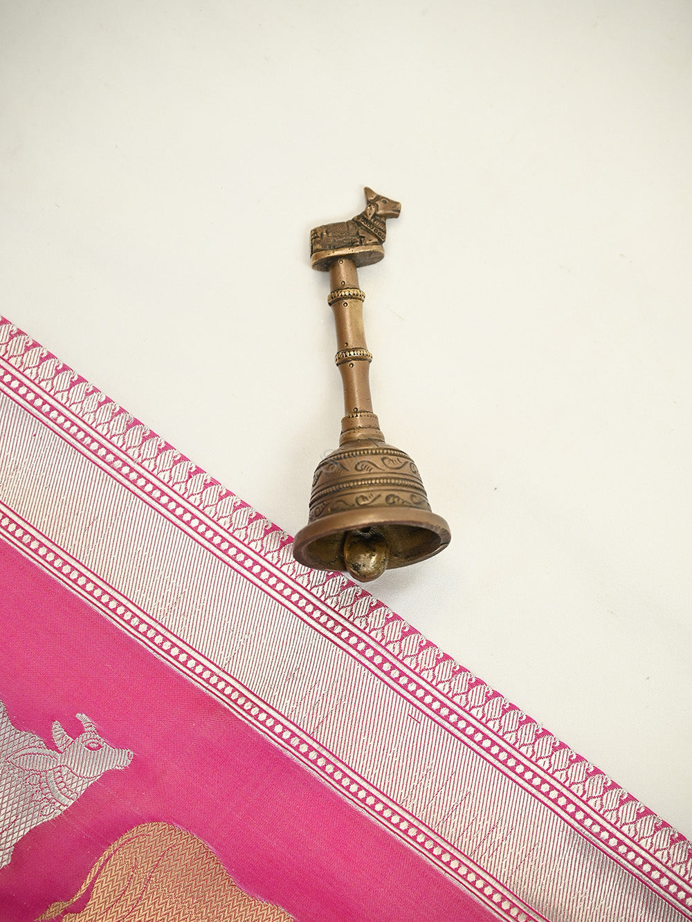 Off White Plain Satin Silk Handloom Banarasi Saree - Sacred Weaves