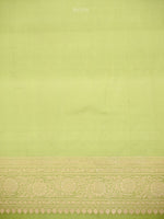 Pista Green Jaal Katan Silk Uppada Handloom Banarasi Saree - Sacred Weaves