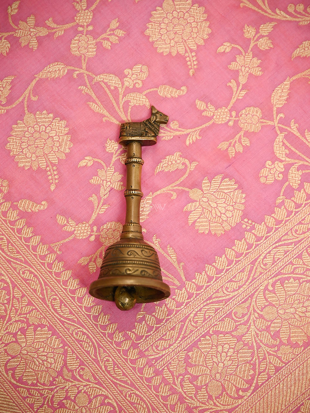 Pink Jaal Katan Silk Uppada Handloom Banarasi Saree - Sacred Weaves