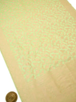 Pista Green Jaal Katan Silk Uppada Handloom Banarasi Saree - Sacred Weaves