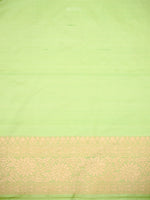 Pista Green Jaal Katan Silk Uppada Handloom Banarasi Saree - Sacred Weaves