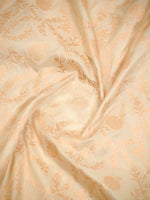Cream Jaal Katan Silk Uppada Handloom Banarasi Saree - Sacred Weaves