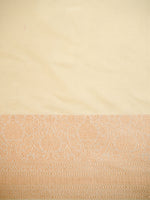 Cream Jaal Katan Silk Uppada Handloom Banarasi Saree - Sacred Weaves