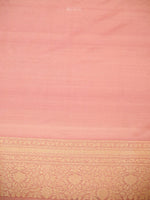 Pastel Pink Jaal Katan Silk Uppada Handloom Banarasi Saree - Sacred Weaves