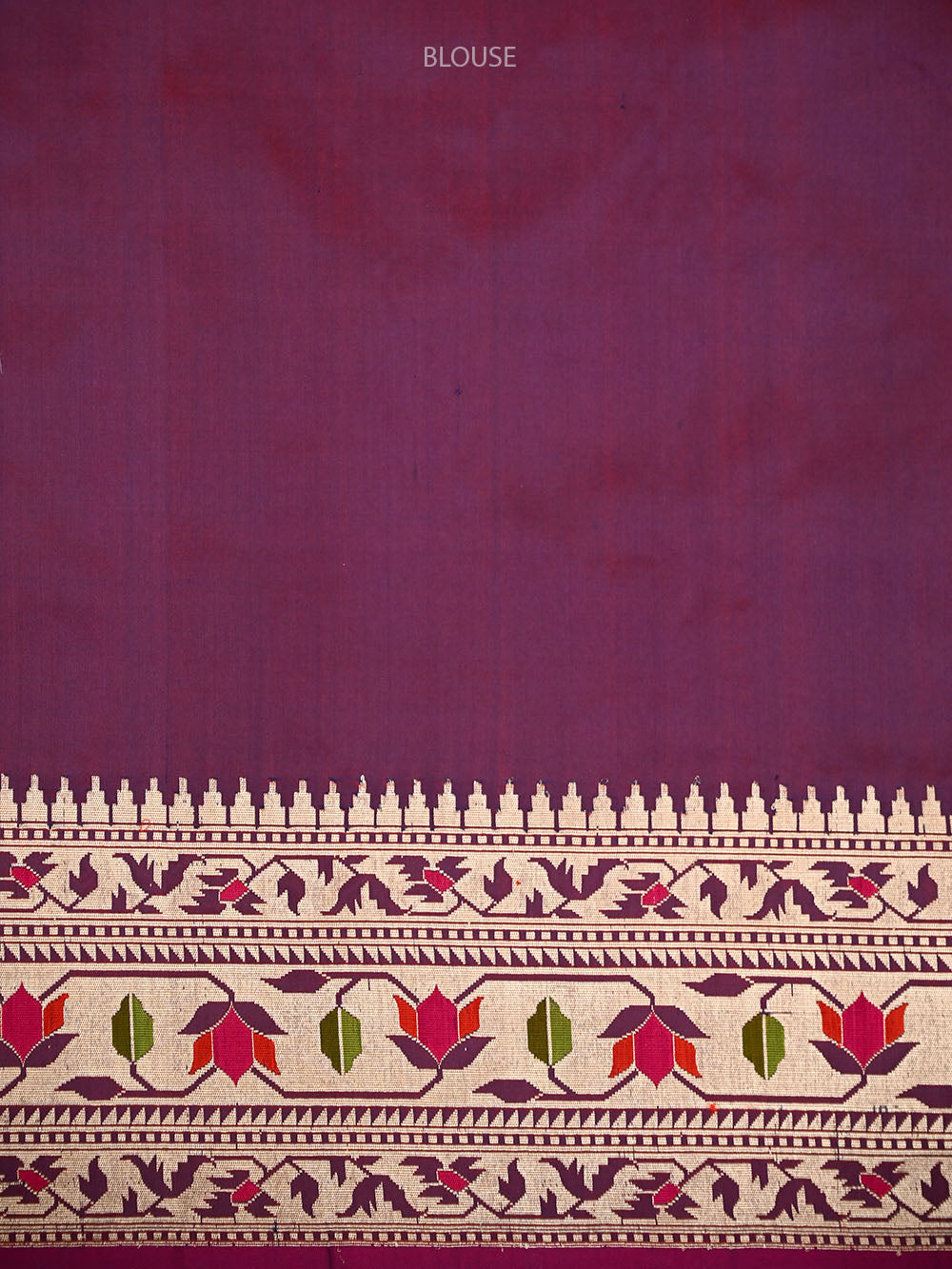Blue Booti Paithani Katan Silk Handloom Banarasi Saree - Sacred Weaves