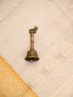 Beige Booti Organza Tissue Silk Handloom Banarasi Saree - Sacred Weaves