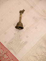 Beige Booti Organza Tissue Silk Handloom Banarasi Saree - Sacred Weaves