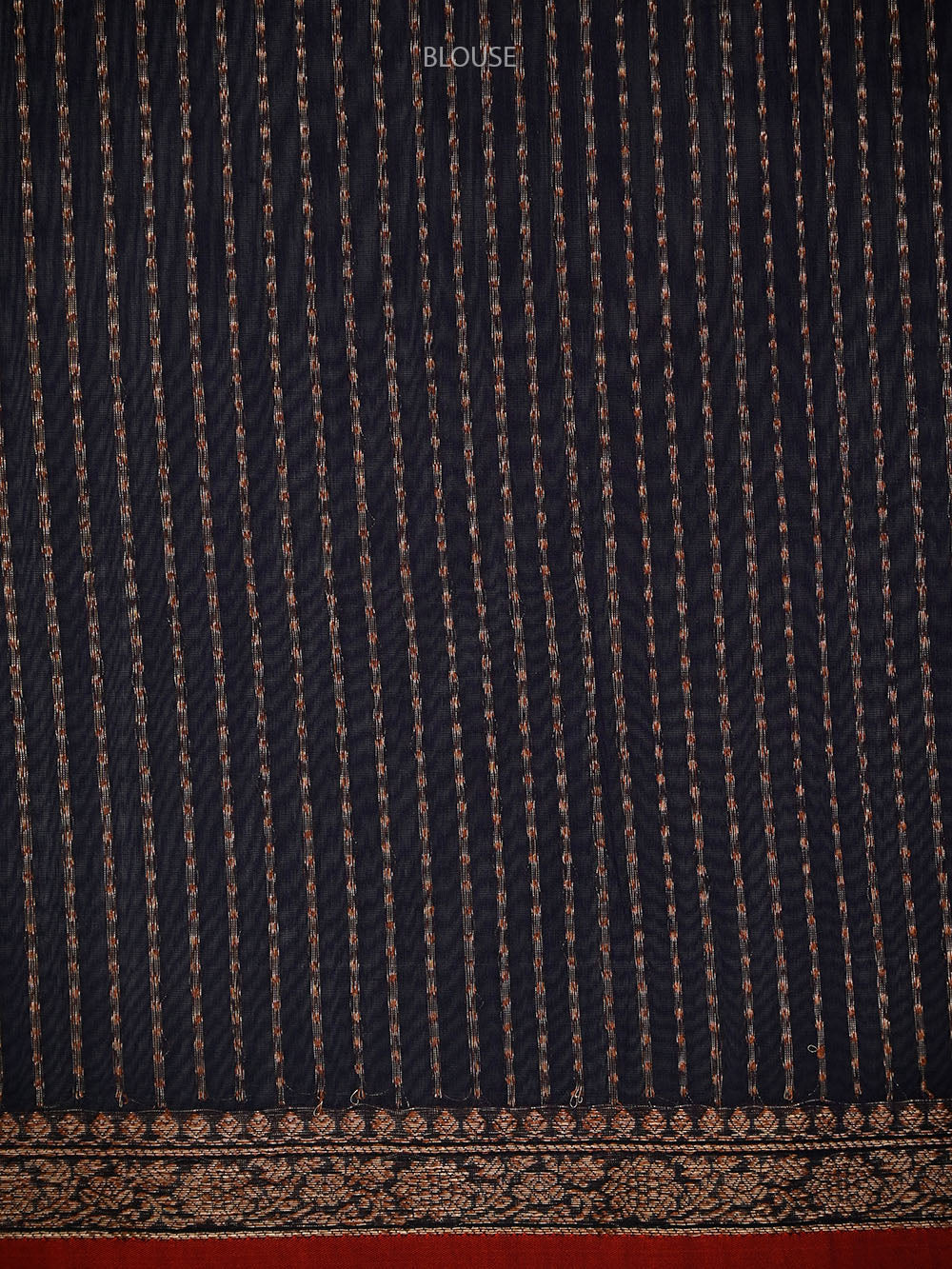 Blue Booti Chanderi Silk Handloom Banarasi Saree - Sacred Weaves