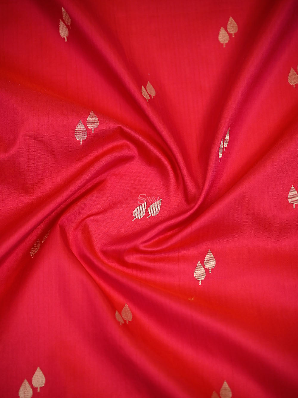 Pink Red Booti Paithani Katan Silk Handloom Banarasi Saree - Sacred Weaves