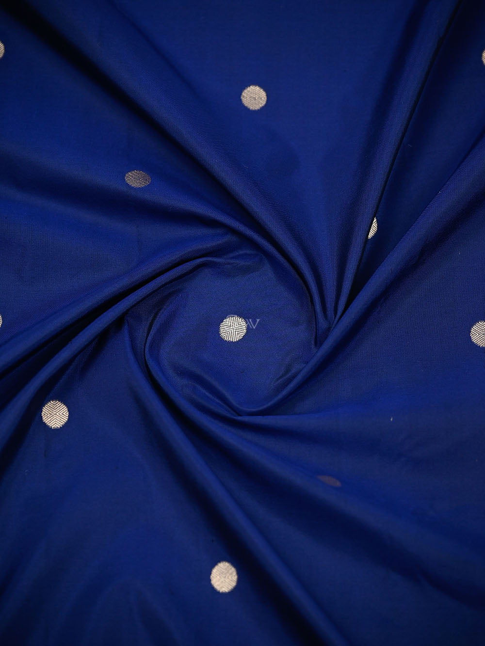 Blue Booti Paithani Katan Silk Handloom Banarasi Saree - Sacred Weaves