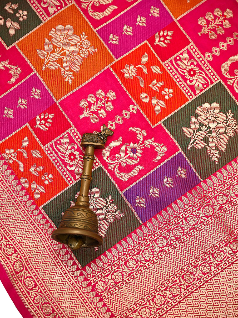 Pink Rangkat Jaal Katan Silk Handloom Banarasi Saree - Sacred Weaves