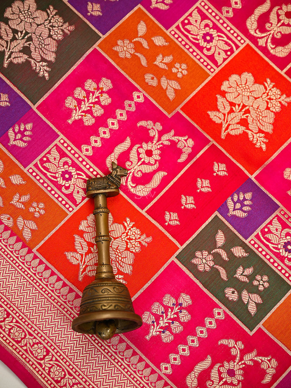 Pink Rangkat Jaal Katan Silk Handloom Banarasi Saree - Sacred Weaves