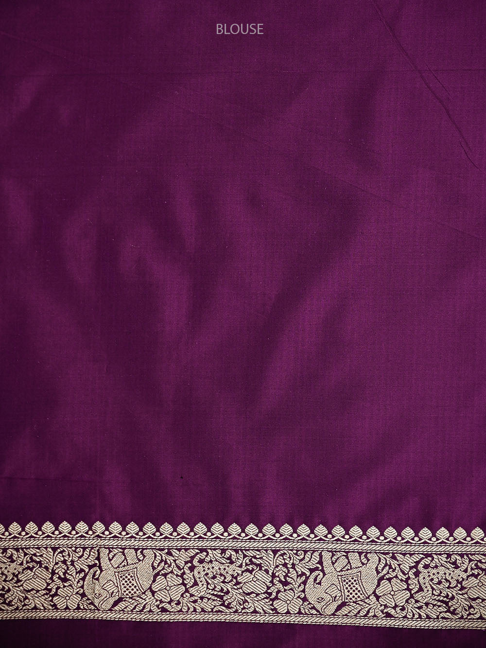 Purple Shikargah Brocade Katan Silk Handloom Banarasi Saree - Sacred Weaves