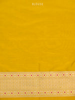 Mustard Meenakari Silk Handloom Banarasi Lehenga