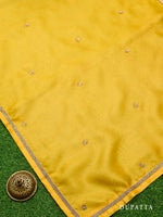 Mustard Meenakari Silk Handloom Banarasi Lehenga