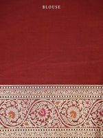 Dark Brown Meenakari Uppada Katan Silk Handloom Banarasi Saree