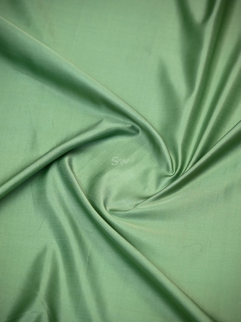 Pastel Green Konia Satin Silk Handloom Banarasi Saree - Sacred Weaves