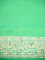 Pista Green Meenakari Brocade Handloom Banarasi Saree - Sacred Weaves