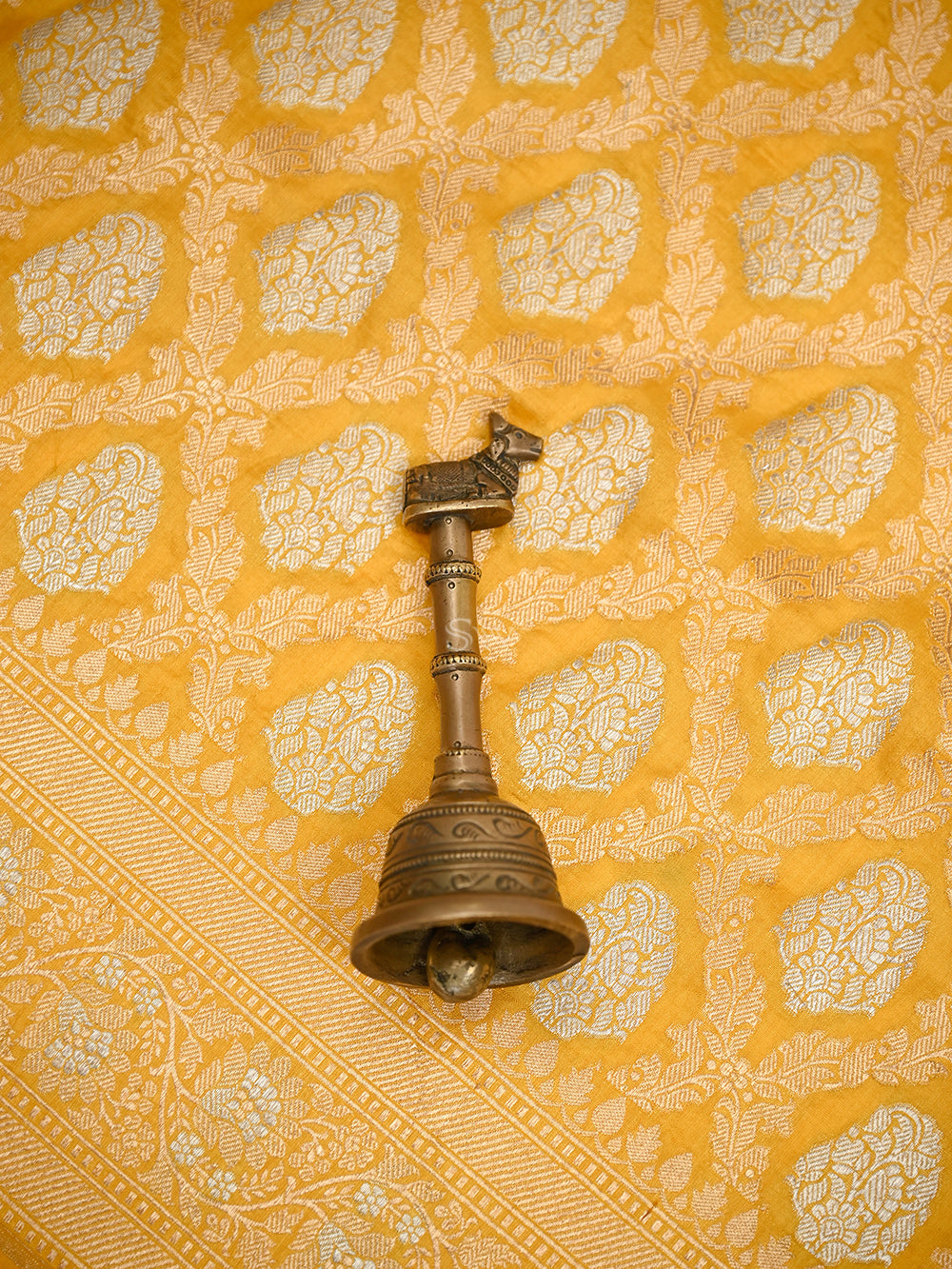 Yellow Uppada Katan Silk Handloom Banarasi Saree - Sacred Weaves