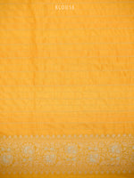 Yellow Uppada Katan Silk Handloom Banarasi Saree - Sacred Weaves