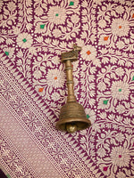 Wine Meenakari Brocade Handloom Banarasi Saree - Sacred Weaves