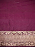 Wine Meenakari Brocade Handloom Banarasi Saree - Sacred Weaves