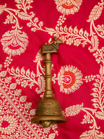 Pink Red Meenakari Uppada Katan Silk Handloom Banarasi Saree - Sacred Weaves