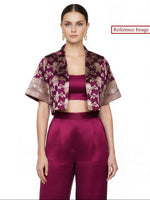 Purple Silk Brocade Handloom Banarasi Jacket