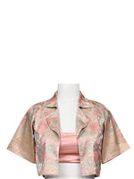 Pastel Pink Silk Meenakari Handloom Banarasi Jacket