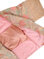 Pastel Pink Silk Meenakari Handloom Banarasi Jacket