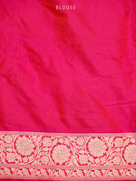 Pink Orange Uppada Katan Silk Handloom Banarasi Saree - Sacred Weaves