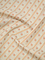 Cream Meenakari Jaal Cotton Silk Handloom Banarasi Saree - Sacred Weaves
