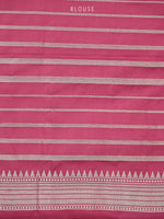 Pink Satin Silk Handloom Banarasi Saree - Sacred Weaves